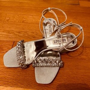 Silver Heeled Sandals